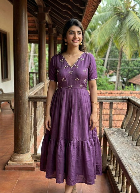 Tew Soft Roman Fancy Gown Collection Best Wholesale Shop In Surat